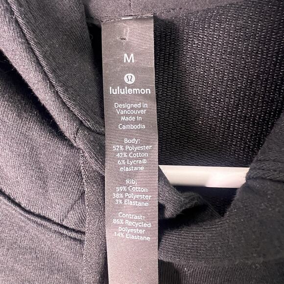 Lululemon Men's Sz M Black Hoodie City Sweat Pride Oversized Rainbow Casual - Picture 5 of 10